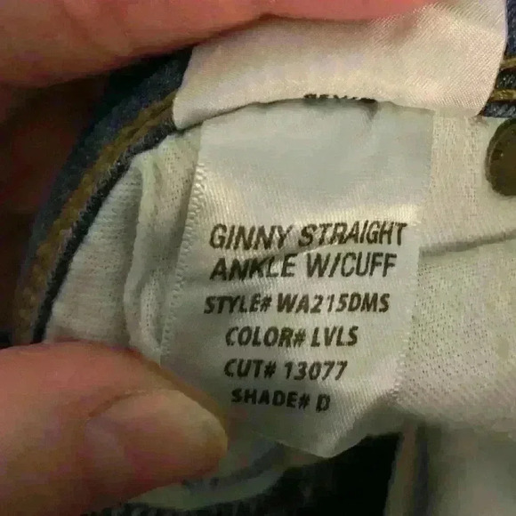 Hudson Ginny Straight Ankle with Cuff Cropped Jeans, Womens Size 25 - Picture 8 of 9